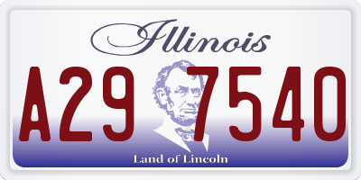 IL license plate A297540