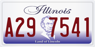IL license plate A297541
