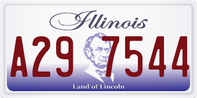 IL license plate A297544