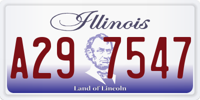 IL license plate A297547