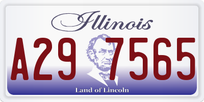 IL license plate A297565