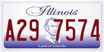 IL license plate A297574