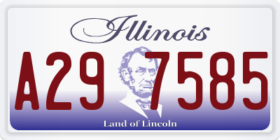 IL license plate A297585