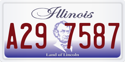 IL license plate A297587