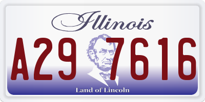 IL license plate A297616