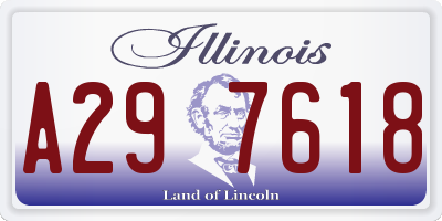IL license plate A297618