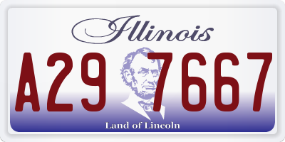 IL license plate A297667