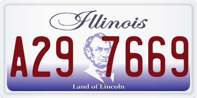 IL license plate A297669