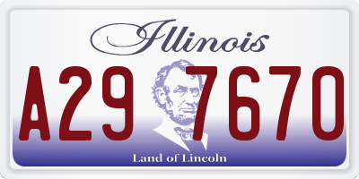 IL license plate A297670
