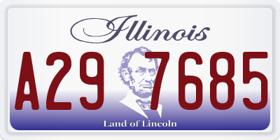 IL license plate A297685