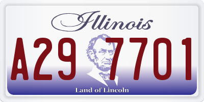 IL license plate A297701
