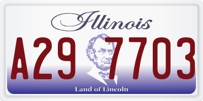 IL license plate A297703
