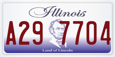 IL license plate A297704