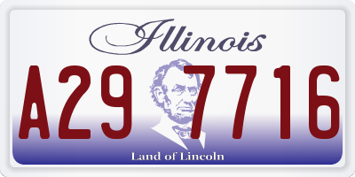 IL license plate A297716