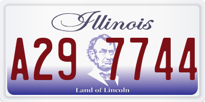 IL license plate A297744