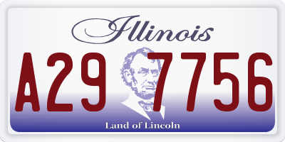 IL license plate A297756