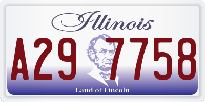 IL license plate A297758