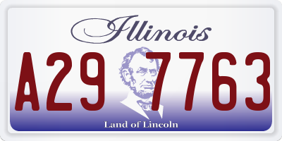 IL license plate A297763