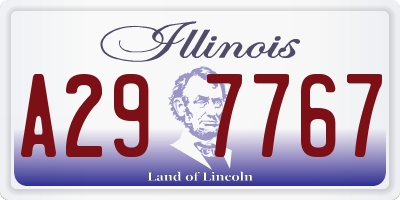 IL license plate A297767