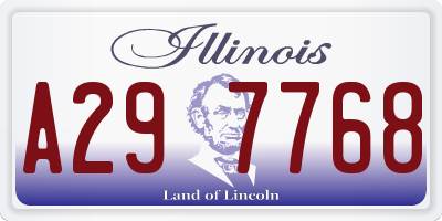 IL license plate A297768