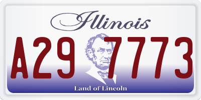 IL license plate A297773