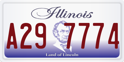 IL license plate A297774