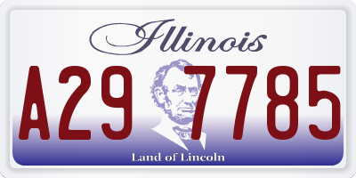 IL license plate A297785