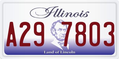 IL license plate A297803
