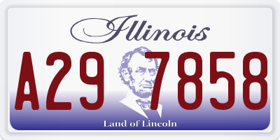 IL license plate A297858