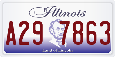 IL license plate A297863