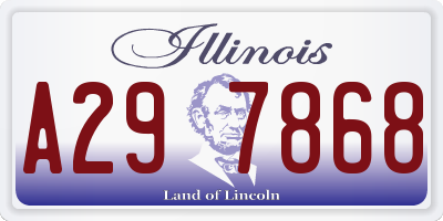 IL license plate A297868