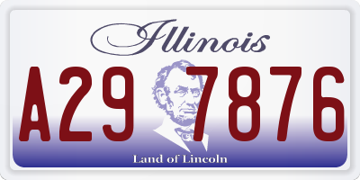 IL license plate A297876