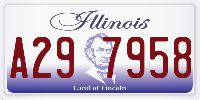 IL license plate A297958