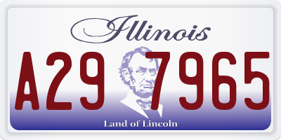 IL license plate A297965