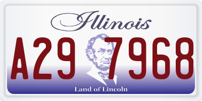 IL license plate A297968
