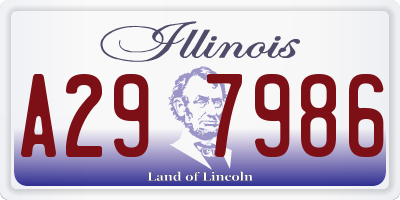 IL license plate A297986