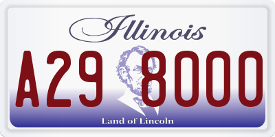 IL license plate A298000