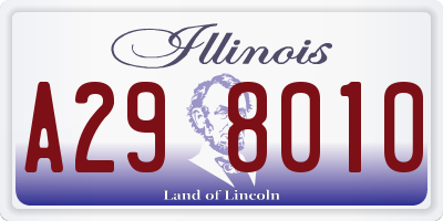 IL license plate A298010