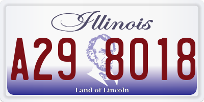IL license plate A298018