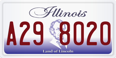 IL license plate A298020