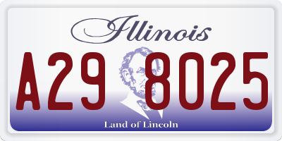 IL license plate A298025