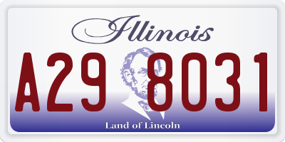 IL license plate A298031