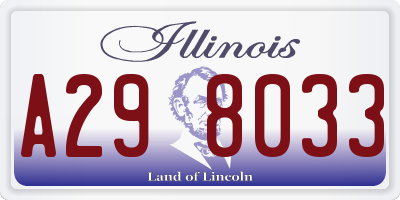 IL license plate A298033