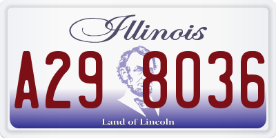 IL license plate A298036
