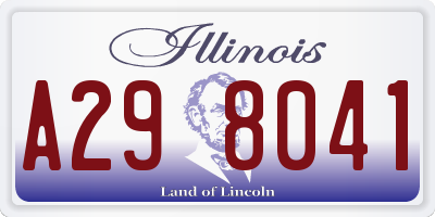 IL license plate A298041