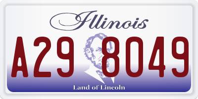 IL license plate A298049