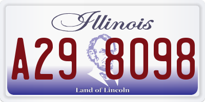 IL license plate A298098