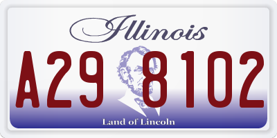 IL license plate A298102