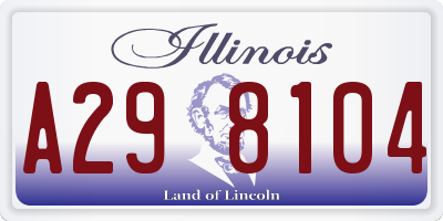 IL license plate A298104