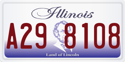 IL license plate A298108